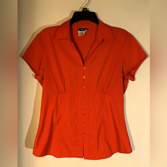 EUC: BAY STUDIO Pleated Short Sleeve Blouse - Picture 1 of 10